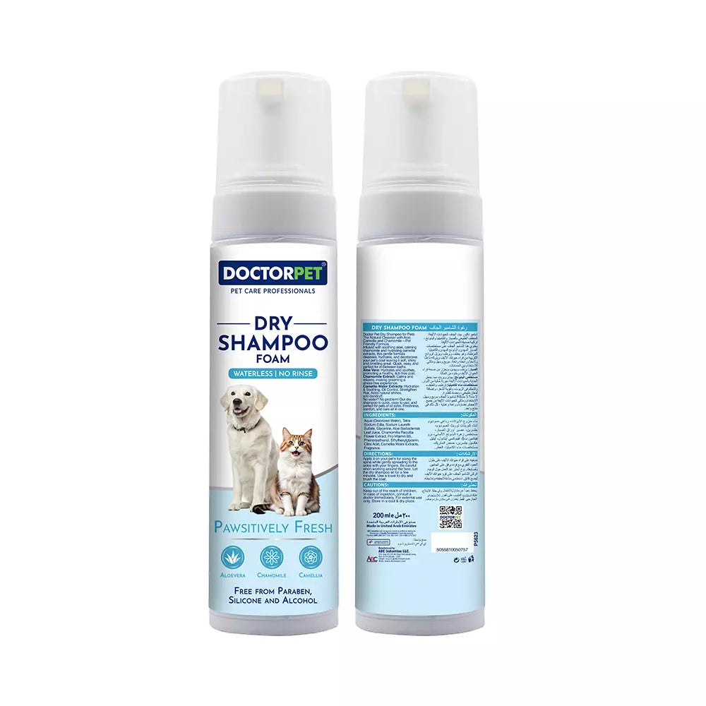 Doctor Pet Dry Shampoo 200ml - Pawsitively Fresh