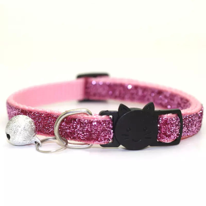 Funny Paws Cat Velvet Collar - Pink