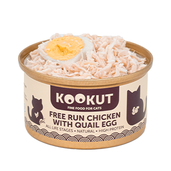 Kookut Cat Free Run Chicken with Quail Egg Wet Food - 70g
