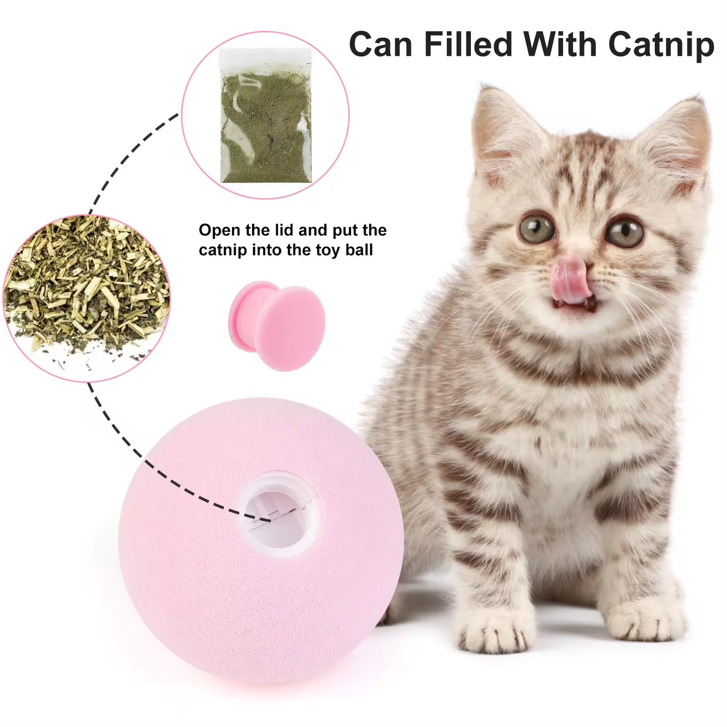 Funny Paws Pet Gravity Ball - Pink Bird
