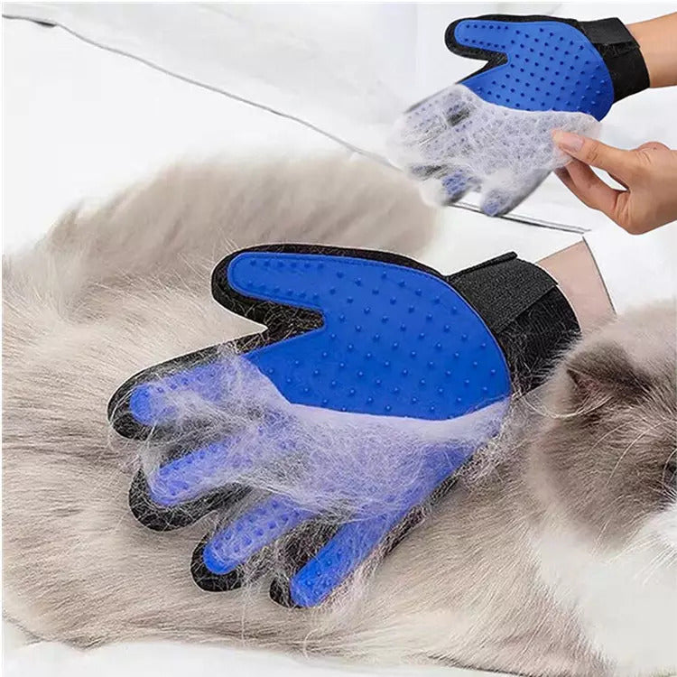 Funny Paws Pet Grooming Glove - Pink - Right