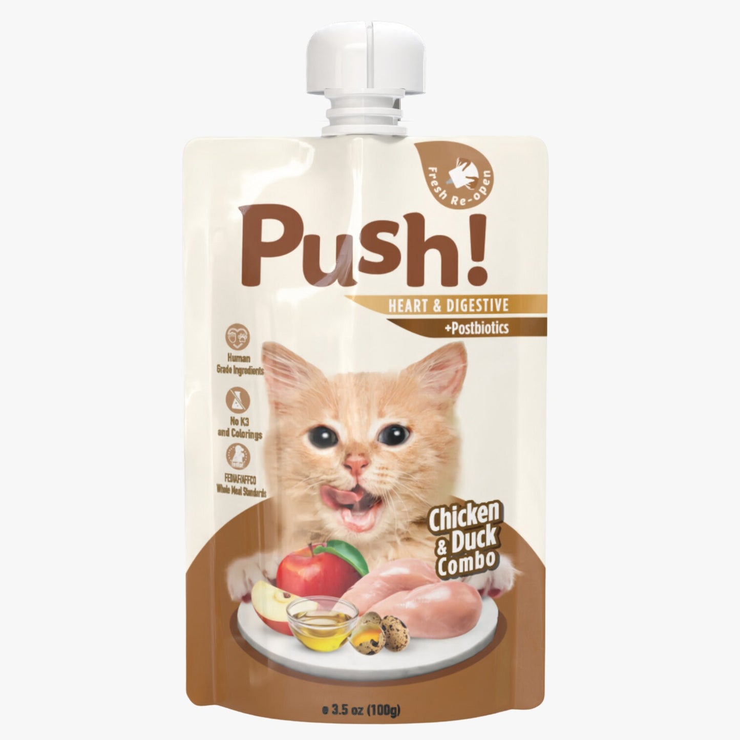 Push! Cat Wet Food - Chicken and Duck w/ Postbiotics