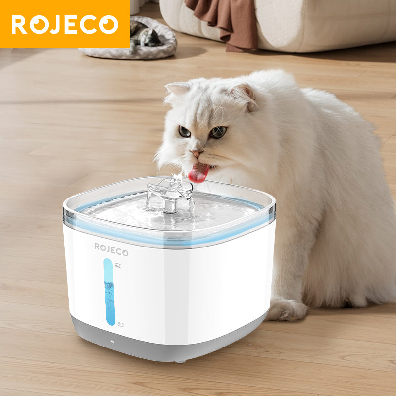Rojeco 2.5L Stainless Steel Wireless Pet Water Fountain
