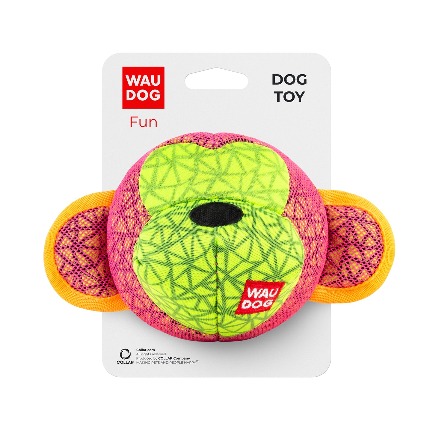 Waudog Monkey Fun Dog Toy - Pink