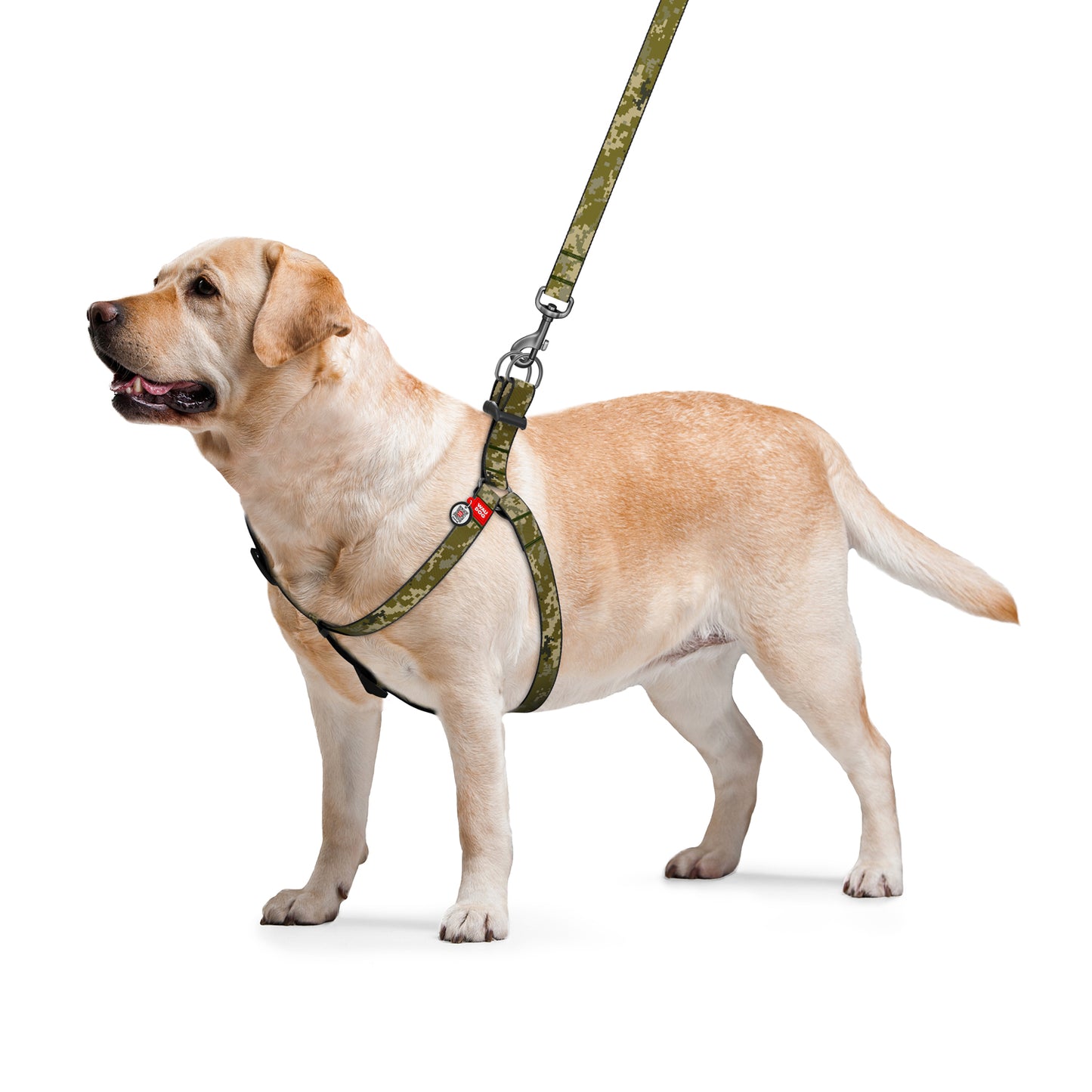 Waudog Nylon Dog Harness - Military - Plastic Buckle - M