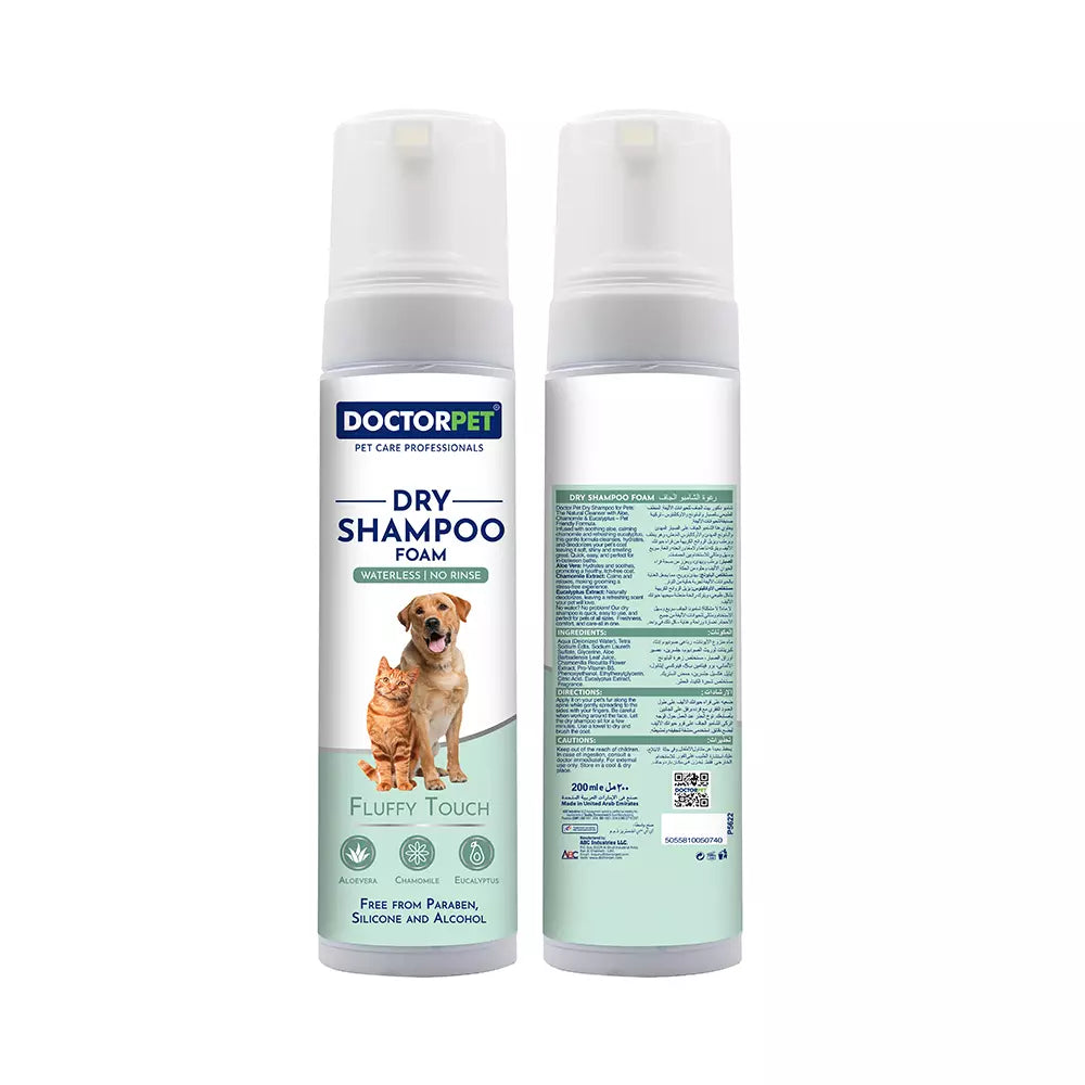 Doctor Pet Dry Shampoo 200ml - Fluffy Touch