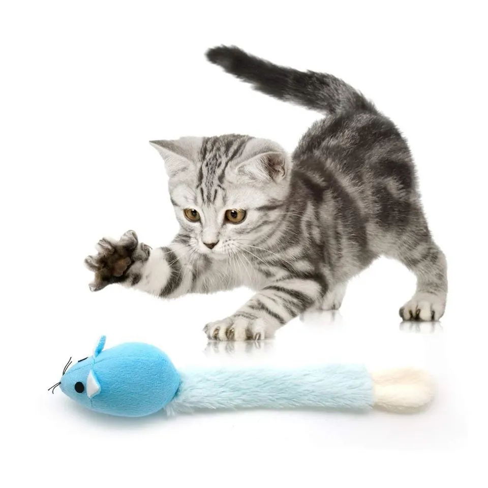 Funny Paws Mouse Plush Toy w/ Catnip - Orange