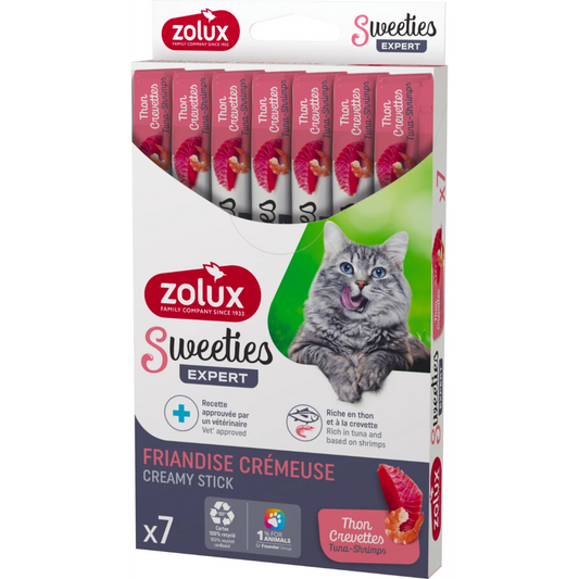 Zolux Sweeties Creamy Stick For Cat - Shrimp - 7 pcs/Box