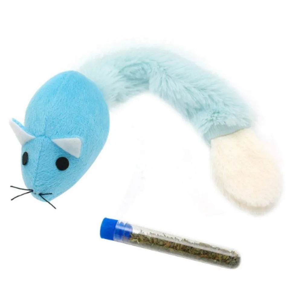 Funny Paws Mouse Plush Toy w/ Catnip - Orange