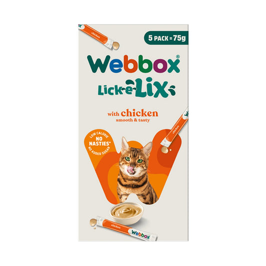 Webbox Cat Treat Lick-e-Lix Yoghurt Chicken - 75 g (5 pcs)