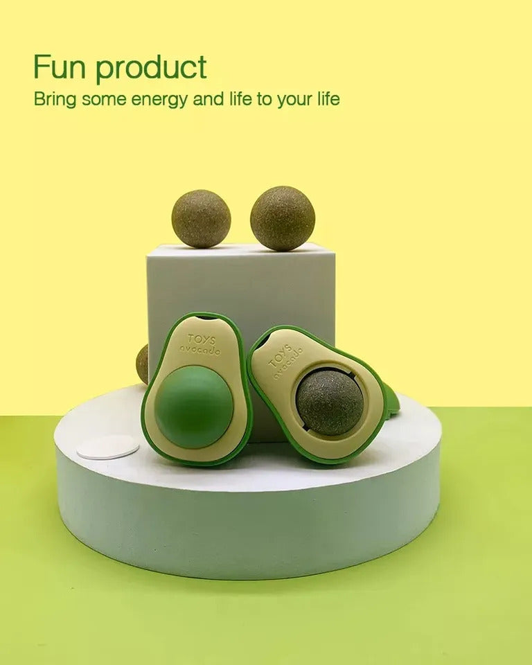 Funny Paws Avocado Catnip Ball Wall Toy