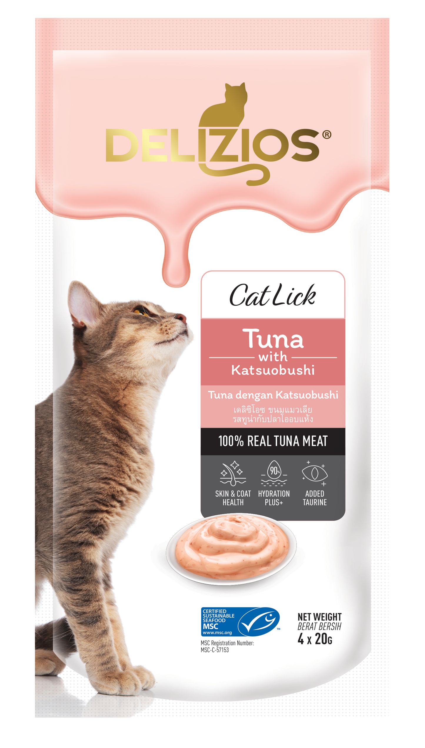 Delizios Cat Lick Tuna w/ Katsuobishi - 80g
