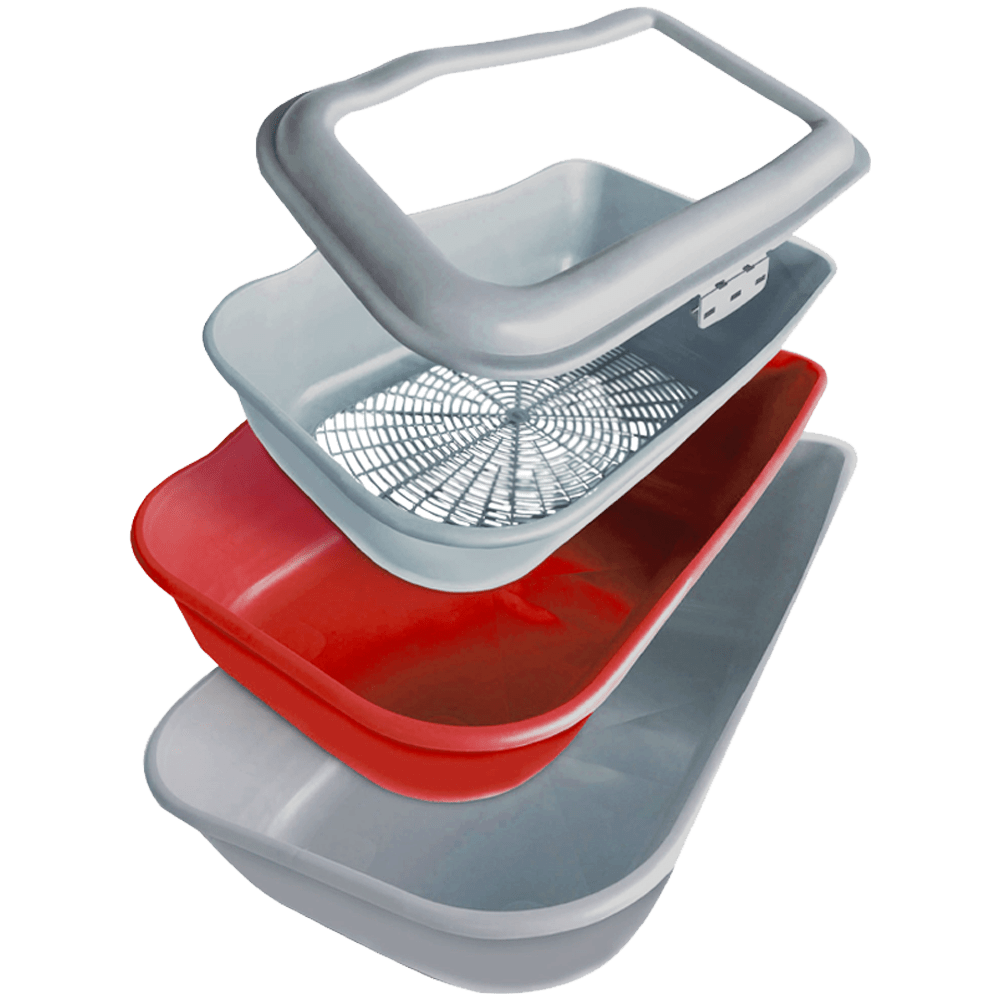 Durapets Cat Hygienic Litter Tray - Red