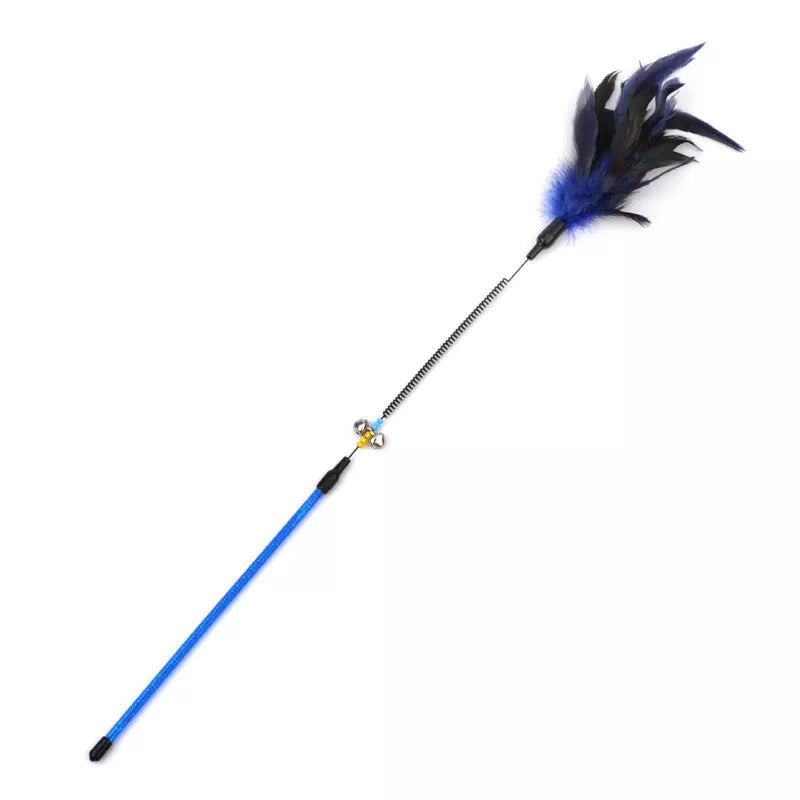 Funny Paws Cat Feather Spring Wand - Assorted Colors