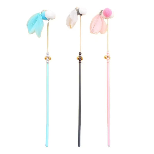 Funny Paws Cat Hairball Spring Wand - Pink