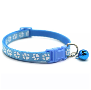 Funny Paws Cat Collar with Paws - Light Blue