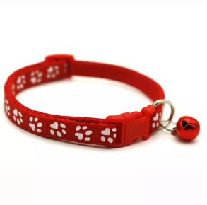 Funny Paws Cat Collar with Paws - Red