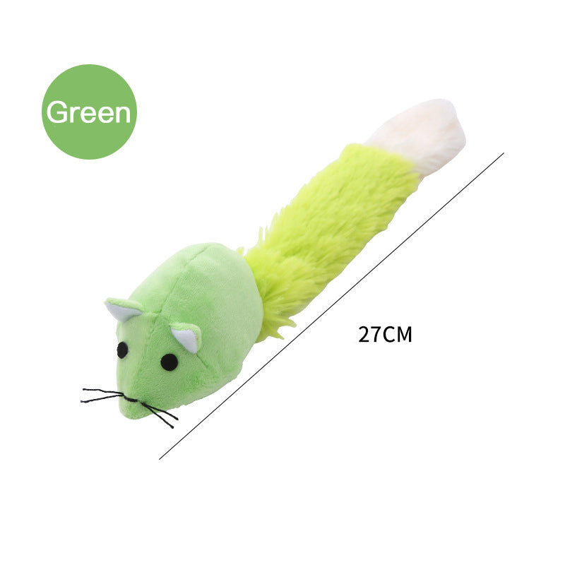 Funny Paws Mouse Plush Toy w/ Catnip - Green
