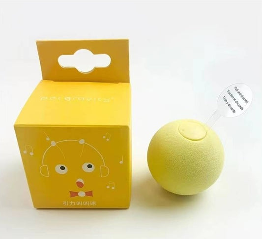 Funny Paws Pet Gravity Ball - Yellow Cricket