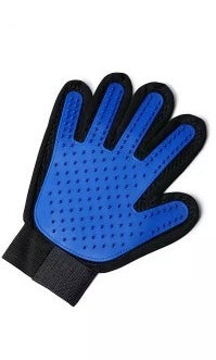 Funny Paws Pet Grooming Glove - Blue - Left