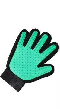 Funny Paws Pet Grooming Glove - Green - Left
