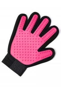 Funny Paws Pet Grooming Glove - Pink - Left