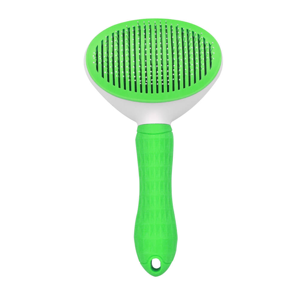 Funny Paws Self-Cleaning Brush - Large - Green