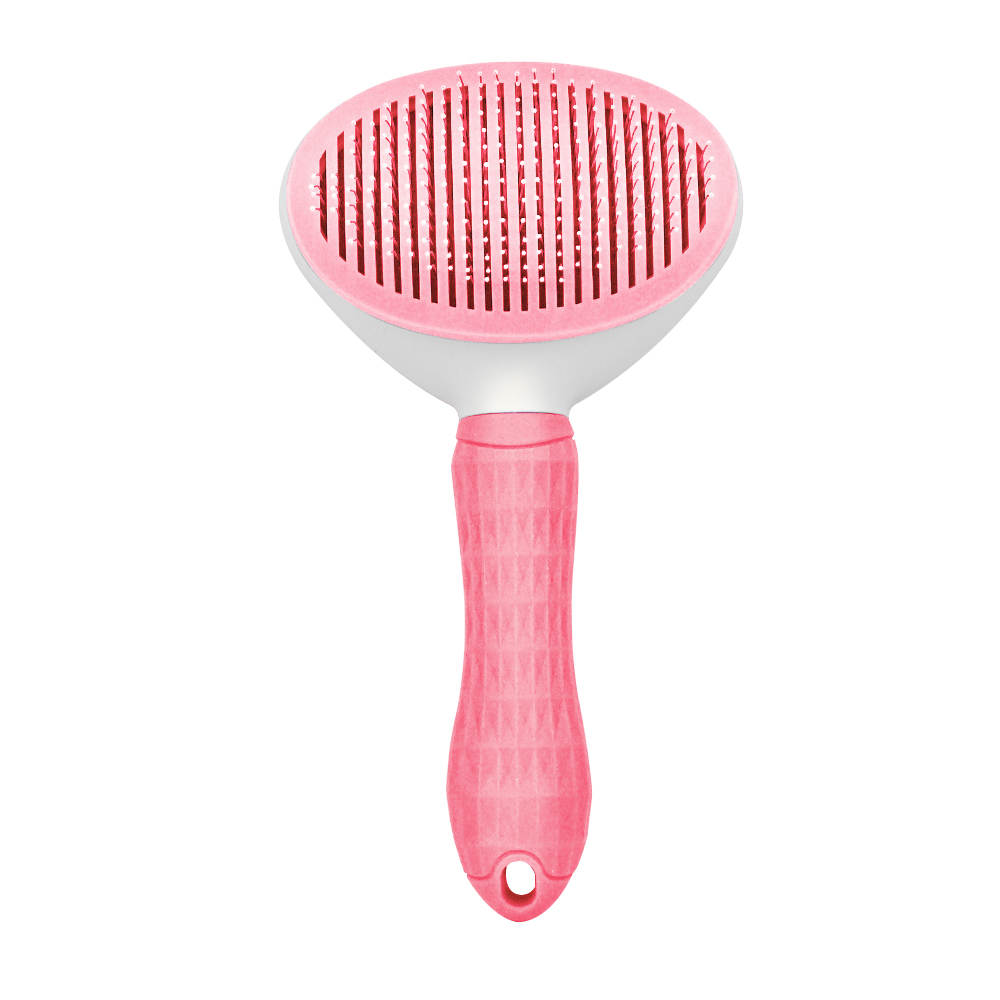 Funny Paws Self-Cleaning Brush - Large - Pink