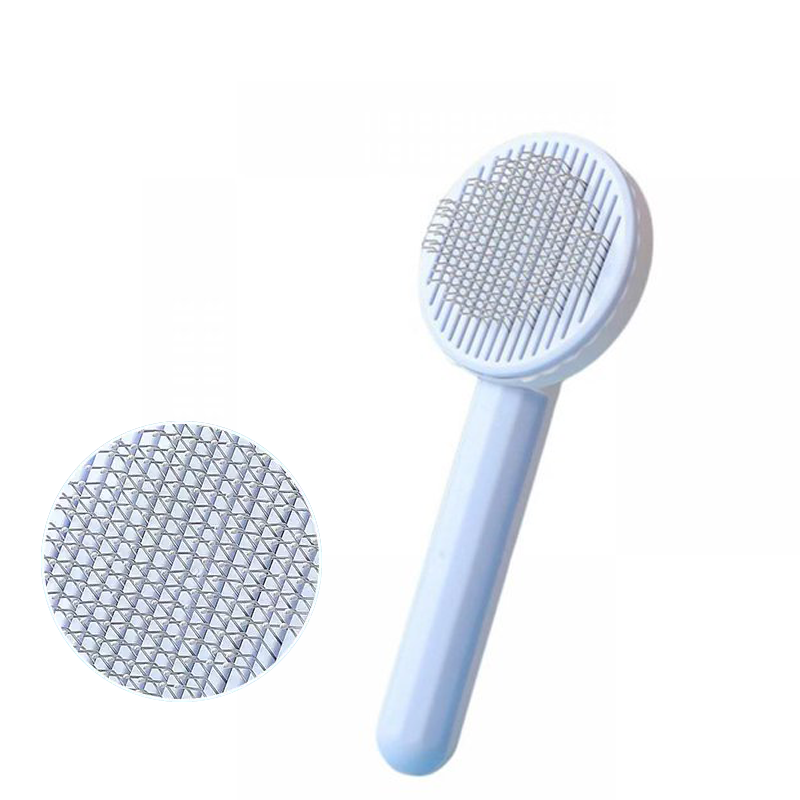 Funny Paws Self-Cleaning Brush - Light Blue
