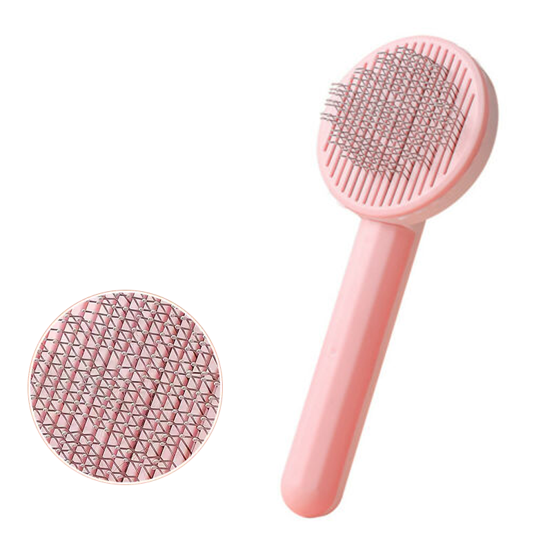 Funny Paws Self-Cleaning Brush - Pink