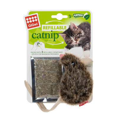 GiGwi Cat Toy Faux Fur w/ Catnip - 10 cm