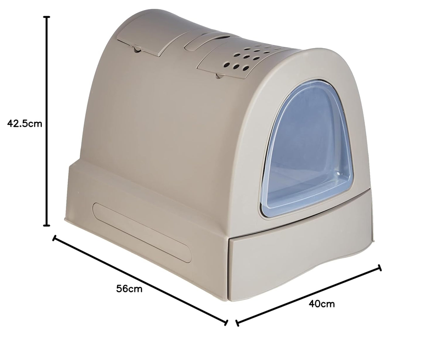 IMAC Zuma Closed Litter Box w/ Scoop - Pink