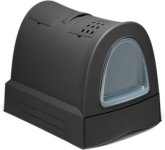 IMAC Zuma Closed Litter Box w/ Scoop - Black