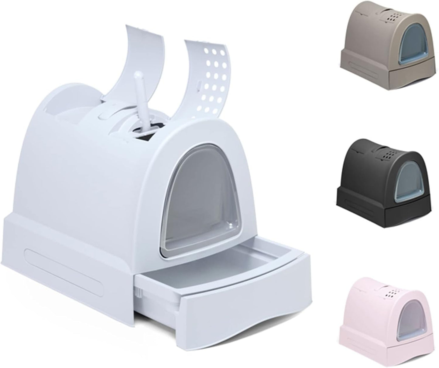 IMAC Zuma Closed Litter Box w/ Scoop - Black