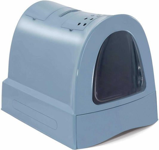 IMAC Zuma Closed Litter Box w/ Scoop - Blue