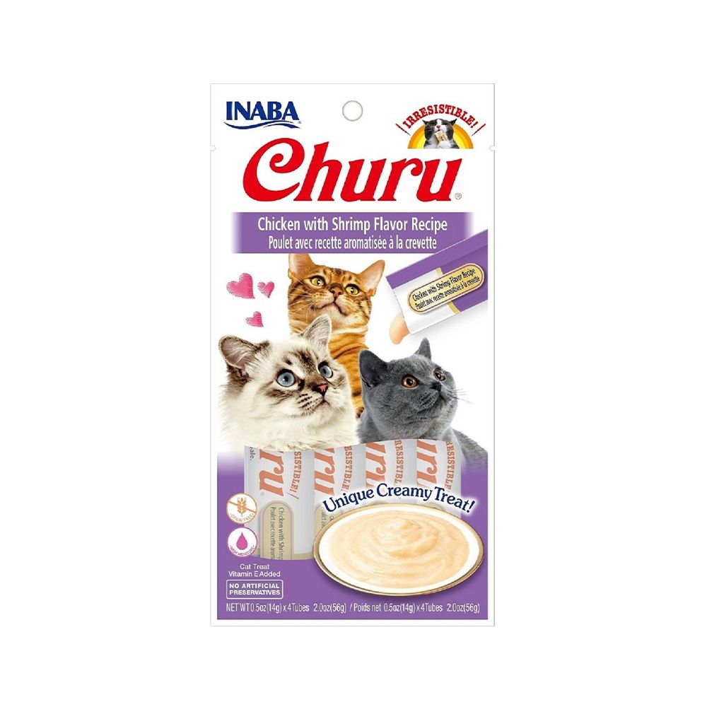 Inaba Juicy Bites Cat Shrimp & Seafood Mix Flavor - 3 Packs