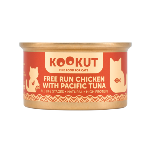 Kookut Cat Free Run Chicken & Pacific Tuna Wet Food - 70g