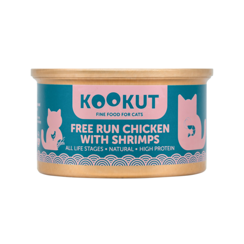 Kookut Cat Free Run Chicken & Shrimps Wet Food - 70g