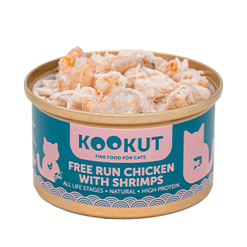 Kookut Cat Free Run Chicken & Shrimps Wet Food - 70g