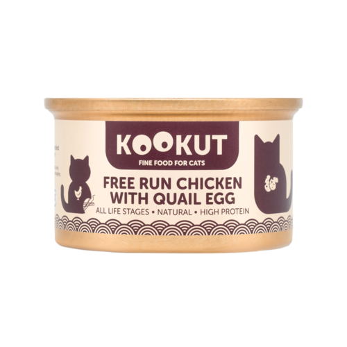 Kookut Cat Free Run Chicken with Quail Egg Wet Food - 70g