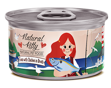Natural Kitty Tuna with Chicken in Broth - 80g