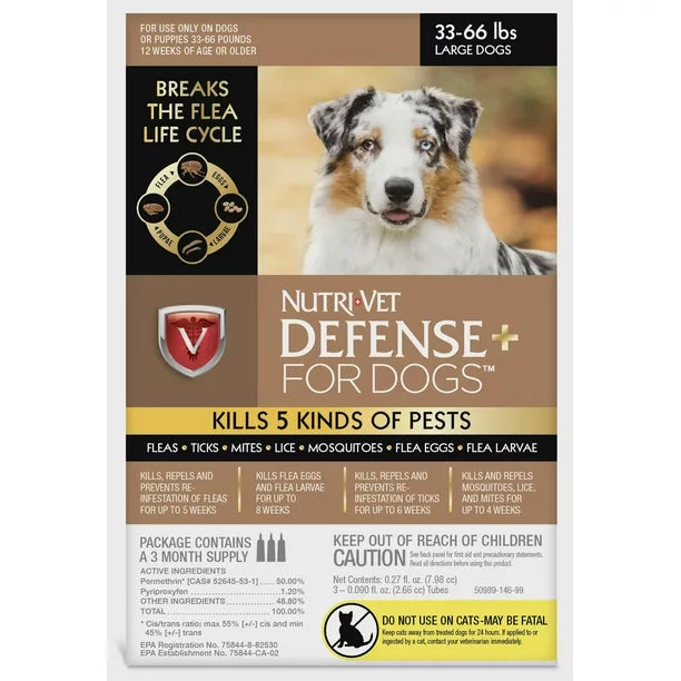 Nutri-Vet Defense Plus For Large Dogs - 33-66 lbs