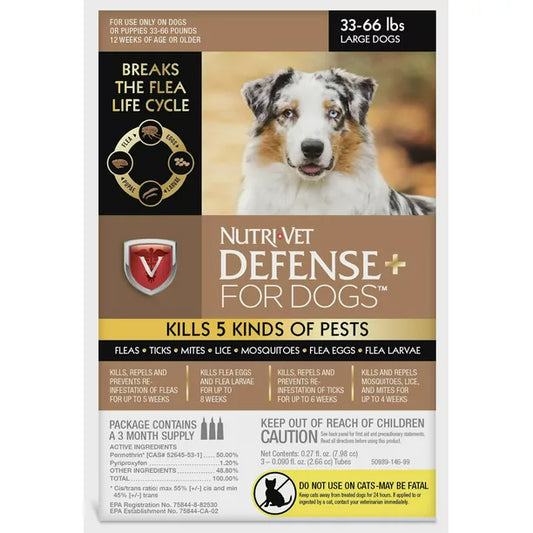 Nutri-Vet Defense Plus For Large Dogs - 33-66 lbs
