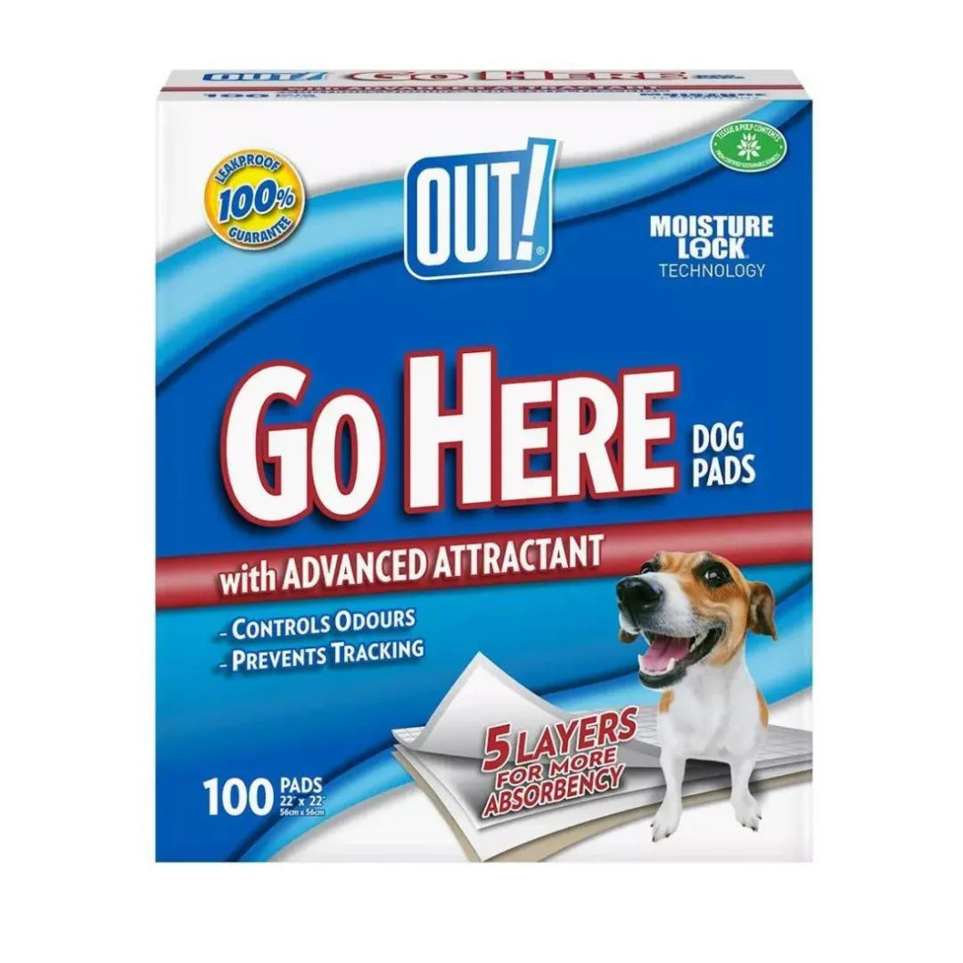 Out Pet Care Ultimate Quilted Dog Pads - 100 Pads