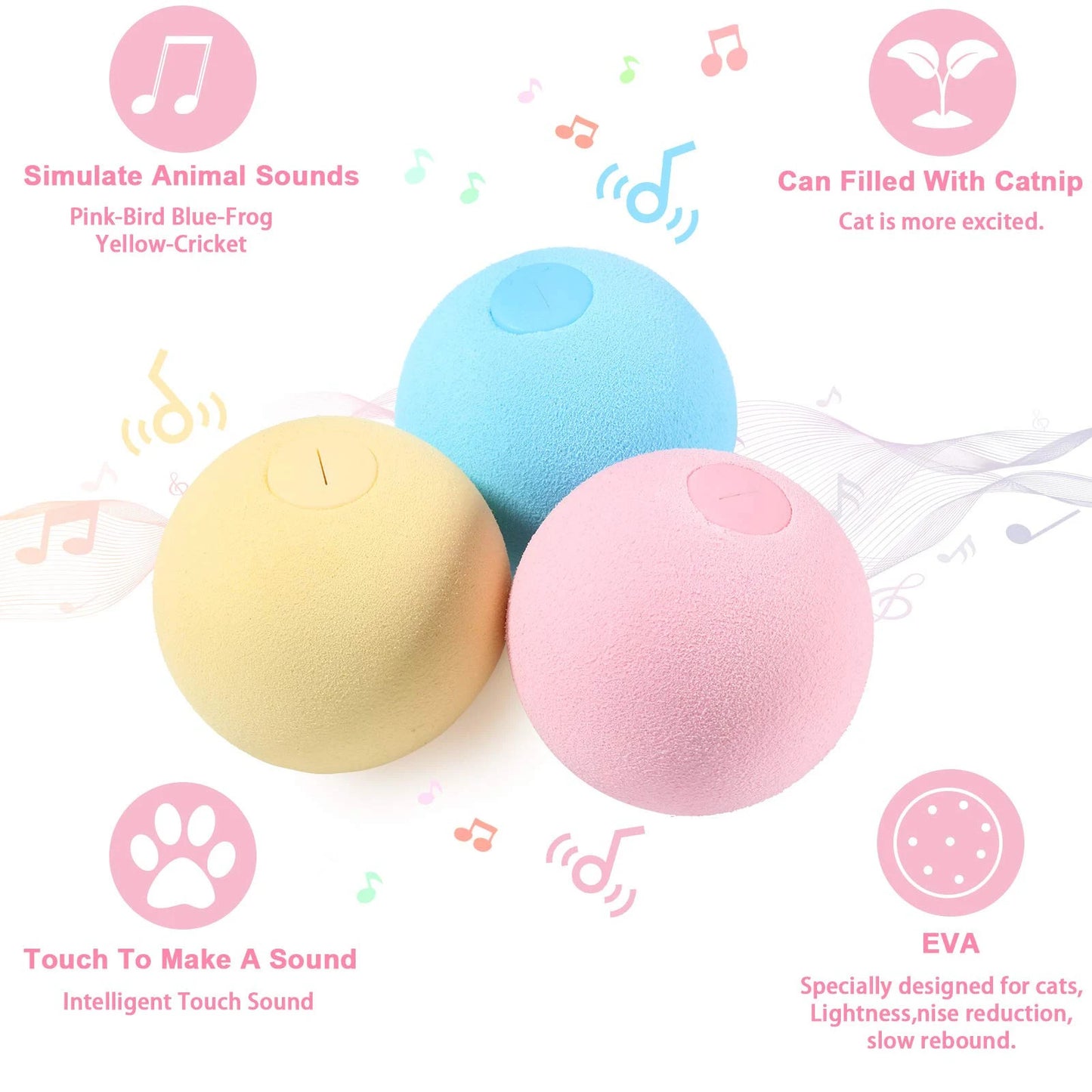 Funny Paws Pet Gravity Ball - Yellow Cricket