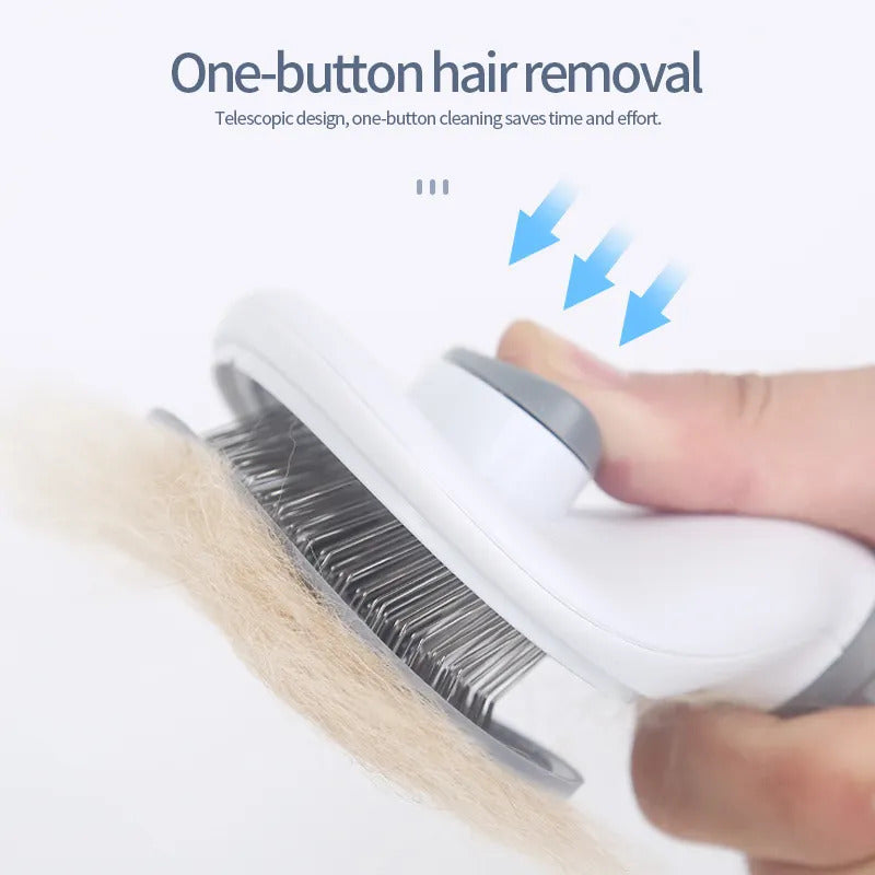 Funny Paws Self-Cleaning Brush - Large - Grey