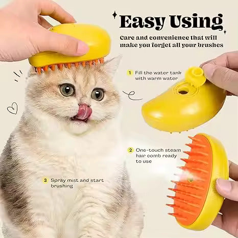 Funny Paws Pet Steam Brush - Green