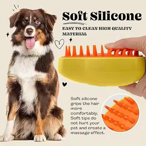 Funny Paws Pet Steam Brush - Green
