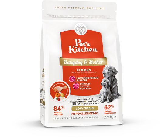 Pet's Kitchen Hypoallergenic Dog Dry Food Puppy and Mother Chicken - 2.5 kg