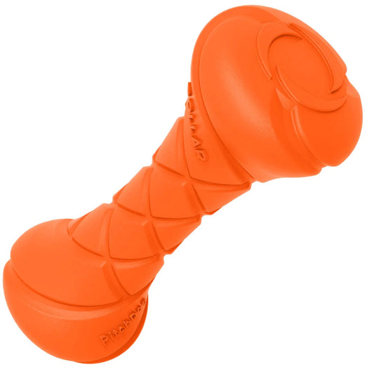 PitchDog Barbell Dog Toy - Orange